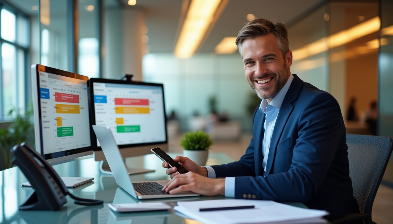Sales rep following up on B2B appointment leads