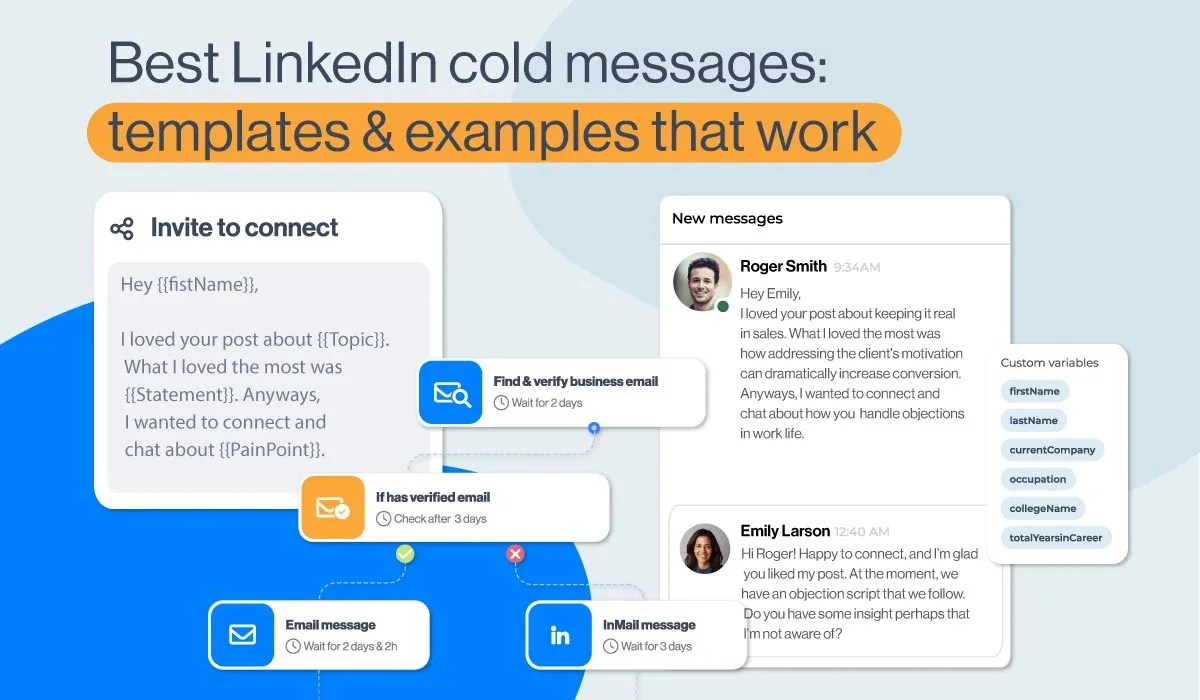 Infographic listing 10 effective LinkedIn outreach tips for 2025, including personalization, follow-ups, and connection message strategies