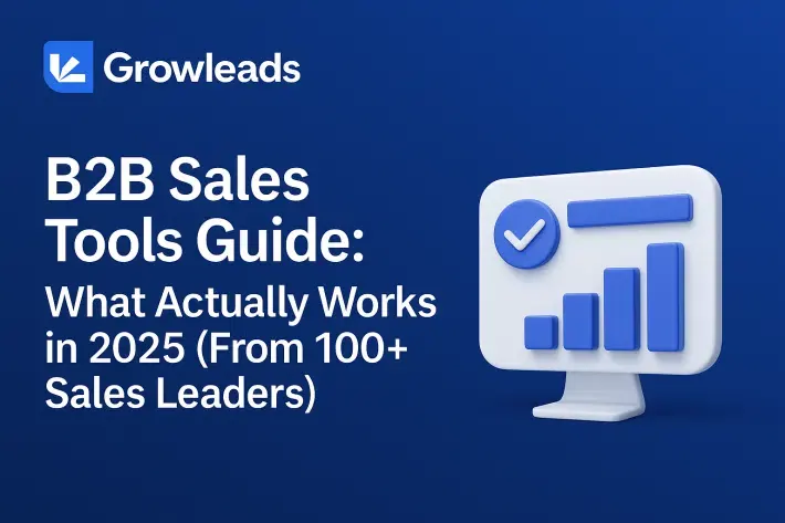 Team of B2B sales professionals reviewing a checklist of digital sales tools to boost performance.