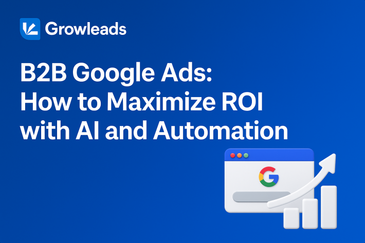 How Can AI and Automation Boost Your B2B Google Ads ROI? Discover Effective Tactics 13 A Google Ads dashboard with AI-powered automation tools highlighting top-performing B2B campaigns, showing increased ROI and reduced CPL.