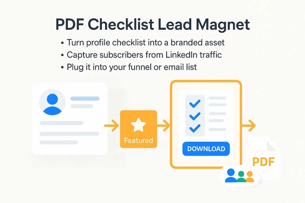 LinkedIn Profile Checklist: The Complete 2025 Optimization Guide 1 LinkedIn Profile Checklist PDF Lead Magnet Funnel