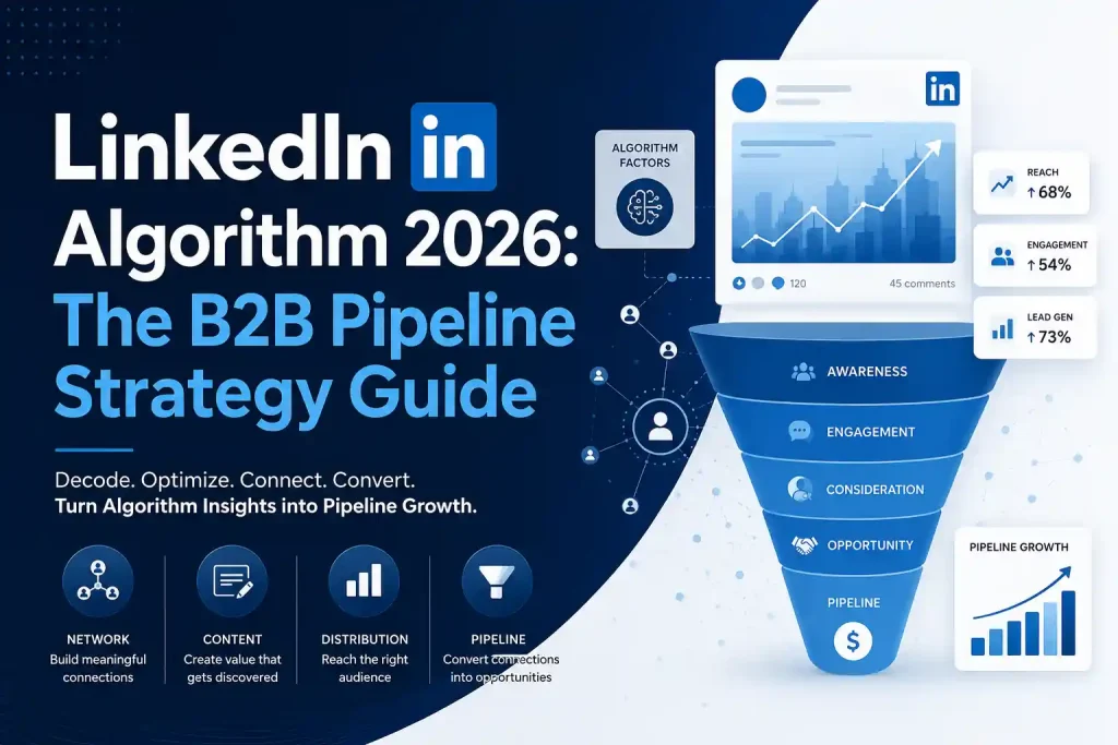 Current image: Learn how the LinkedIn algorithm 2026 rewards relevance, expertise, and buyer trust—and how Growleads turns LinkedIn authority into qualified B2B pipeline.